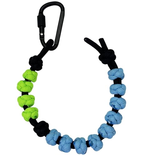 DAOSUN Paracord Ranger Beads Pace Counter, Hand Woven Lop Counter for Swimming Light Weight Golf Stroke Count Bracelet - color: Green+blue