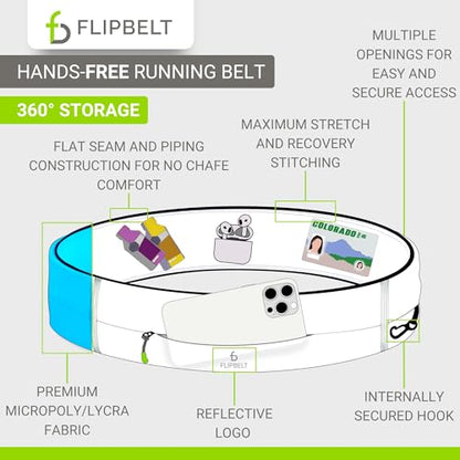 FlipBelt Zipper Running Belt, Waist Pack for Fitness and Running, US Company - color: Black, size: Small