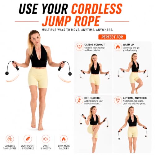 Rock Stepper - Side to Side Rocking Stepper for Exercise at Home with Resistance Bands & Cordless Jump Rope, Quiet Low-Impact Lateral Stepper Machine for Full Body Workout, Legs & Glutes