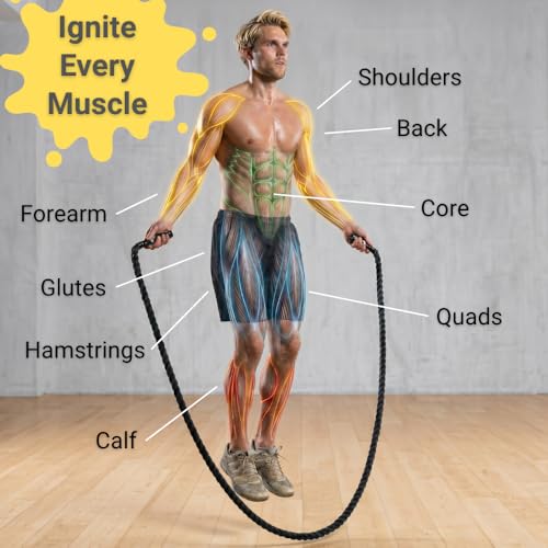 Weighted Jump Rope for Men and Women | Muay Thai Jump Rope - color: 5.0LB 9.8 ft