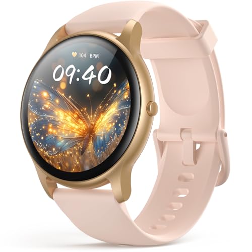 AGPTEK Smart Watch for Women with Sleep Monitor, Steps Counter, Pink
