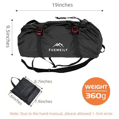 Rock Climbing Rope Bag, Foldable, Adjustable Straps - color: 1-orange
