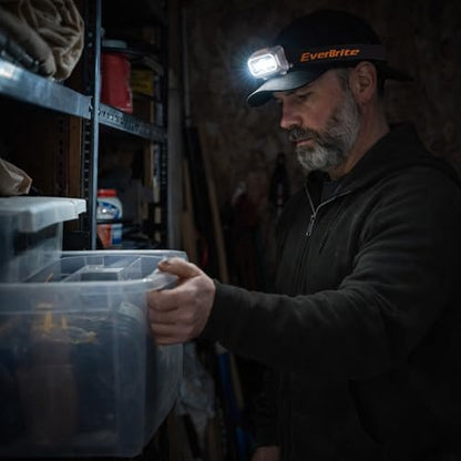EverBrite 5 Pack LED Headlamp, 4 Lighting Modes with Pivoting Light Head