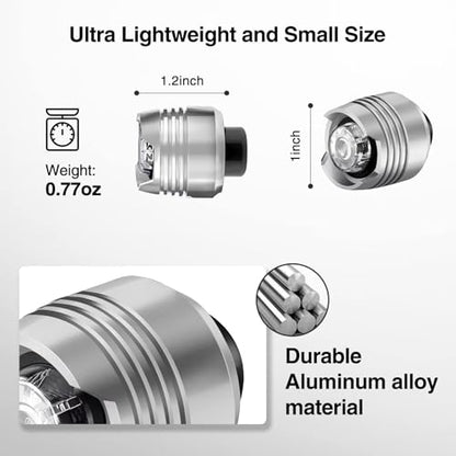 Rechargeable Clog Lights 2PCS, LED Shoe Clip Flashlight with 3 Modes, Waterproof Shoe Charm Accessories for Walking, Running, Camping – Adults & Kids (6 Colors) - color: Silver