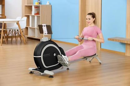 Lifesmart M1 PowerTouch™ Rower, Self Powered Rower Machine of Quiet Resistance, with Magnetic Resistance, 36 Levels Resistance, Max 286lbs Weight Capacity