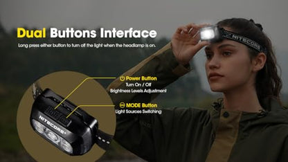Nitecore NU30 500 Lumen LED Rechargeable Headlamp with White and Red Beams