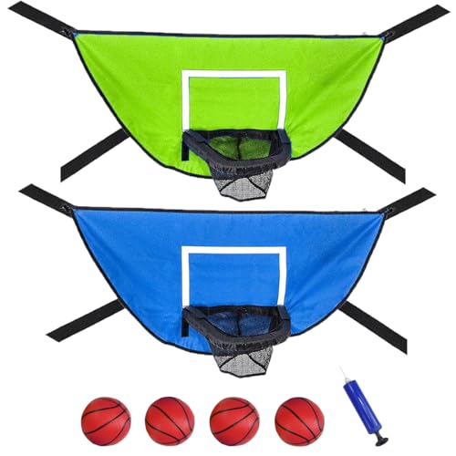 2 Pack Trampoline Basketball Hoop – Outdoor Attachment Goal for Adults