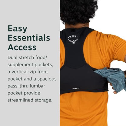 Osprey Duro LT Men's Running Hydration Vest with Hydraulics Soft Flasks - color: Black, size: Medium