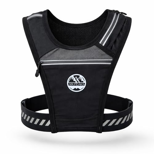 mens Six Peaks Lightweight Running Vest - color: Black