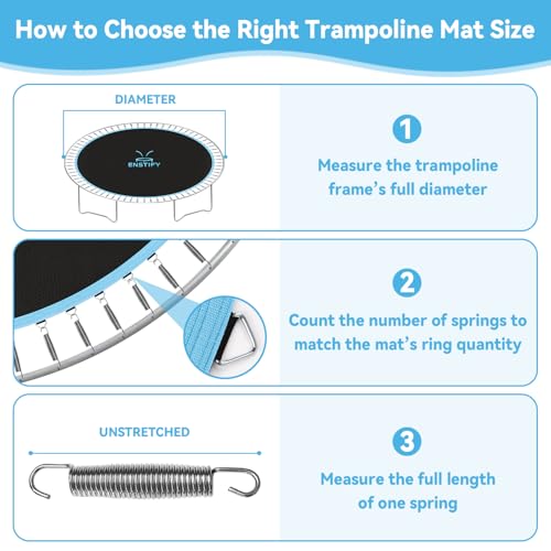 14ft Trampoline Mat Replacement, 72/88 V‑Hooks