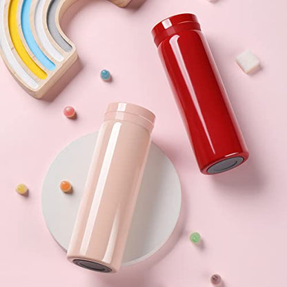 10oz Mini Water Bottle Stainless Steel Thermos Small Flask - Insulated Vacuum, Leak Proof, Keeps Drinks Hot/Cold - Ideal for Coffee, Tea, Water - Pink - color: Pink, size: 9.5 Ounces