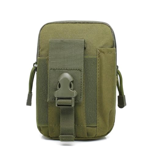 Belt Pouch, Tactical Molle Phone Pouch EDC Utility Pouches Waist Bag Packs, Small Cell Phone Holster Gear Tool Gadget Pocket for Men Running - color: Green