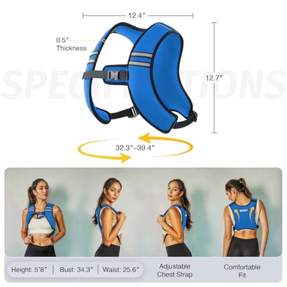 Zelus Weighted Vest for Women Men, Washable Z-Fit Weighted Vest 5/10/15lb - color: Light Blue, size: 5 LB