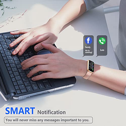 FITVII Slim Fitness Tracker with Blood Oxygen, Blood Pressure, 24/7 Heart Rate and Sleep Tracking, IP68 Waterproof Activity Trackers and Smart Watches with Step Tracker, Pedometer for Women Men - color: Pink
