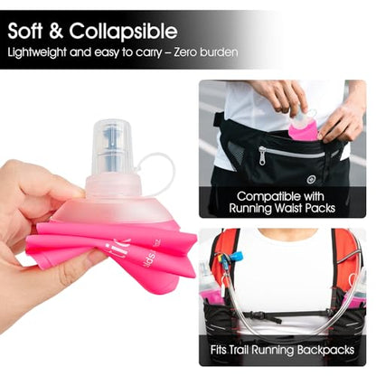 GUYI GYGYL Soft Flask, Collapsible Water Bottle for Sports, 250ml Pink - color: 250ml Pink
