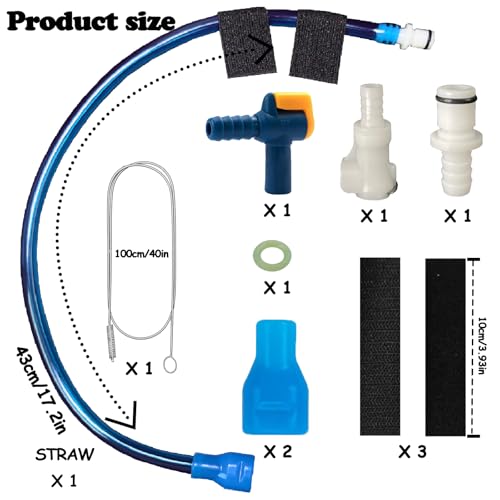 Helmet Hands-Free Drink Tube Kit, Quick Connector with Attachment