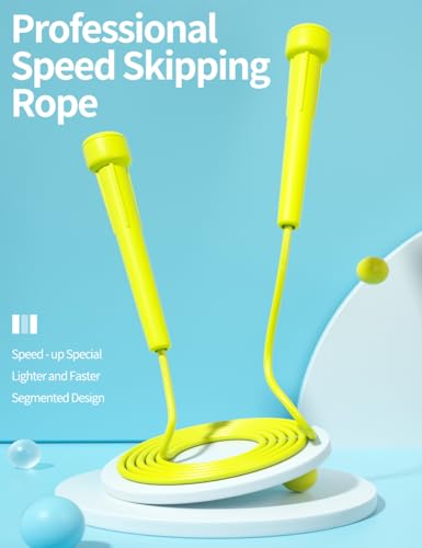 2PCS Jump Rope for Fitness - color: Yellow and Green