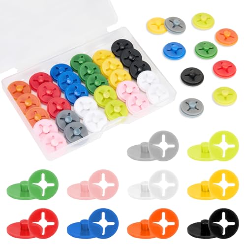 Running Bib Clips, 40Pcs Race Bib Holder, Race Number Buckle Fixing System for Runners, Marathon, Triathlon, Track and Field Events, Mixed Colors Fasteners, Secure Race Bib Attachment