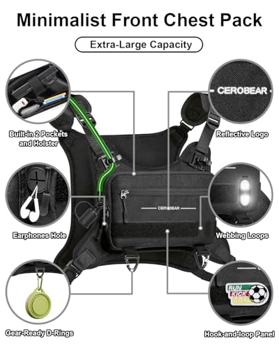 CEROBEAR Hiking Hydration Backpack Running Vest with 2L TPU Water Bladder