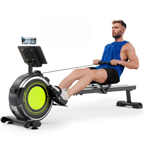 Dripex Rowing Machine, Upgraded Rowing Machines for Home, Magnetic Rower - color: Yellow