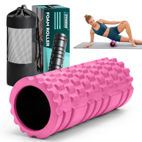 Foam Roller 13" Multi Density Fitness Exercise for Muscle Recovery - color: Pink