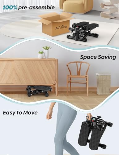 Mini Stepper for Exercise at Home, 330LBS Portable Stair Climber Machine