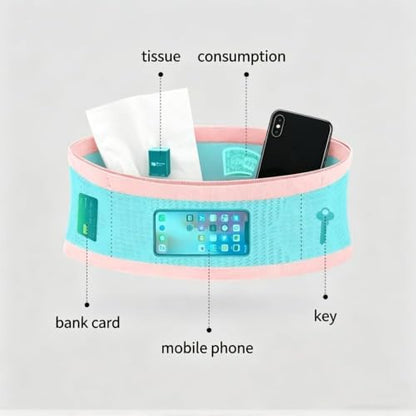 Slim Running Belt Fanny Pack for Men Women, Waist Bag Phone Holder - color: Pink, size: Small