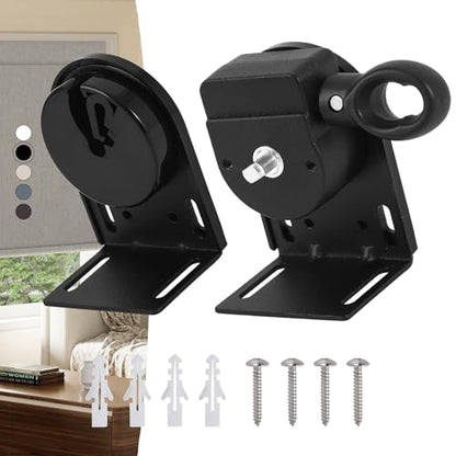 Roller Blind Bracket Replacement for Coolaroo Sun Shades Black - color: Black, size: 1 set bracket