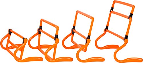 Set of 5 Adjustable Speed Training Hurdles by Trademark Innovations - color: Orange