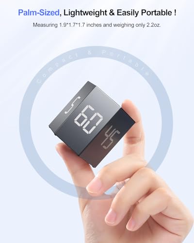 Ticktime T6 Pomodoro Timer Cube for Focus, Study, Work, Task, ADHD, Kitchen