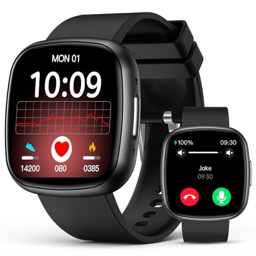 EarlySincere Smart Watch for Men Women, 1.72" Retina HD Answer/Make Call - color: Black