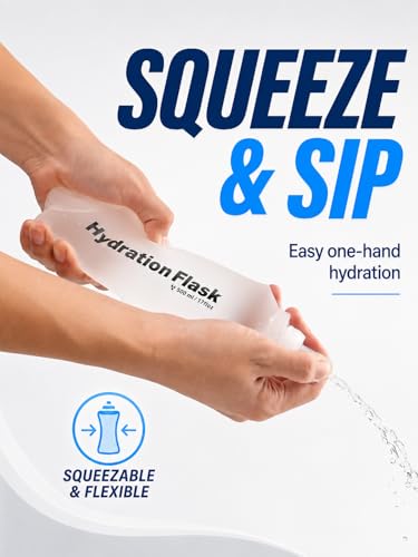 500ml Soft Flask Collapsible Water Bottle, White