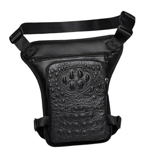 Milageto Drop Leg Bag Outdoor Thigh Bag Waist Pack Multipurpose Uses Multi Pockets Design Zip Closure Detachable Leg Straps Fashion and Stylish, Style D Black - color: Style D Black