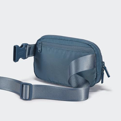Pander Nylon Fanny Pack for Women, Two-Way Zipper Crossbody Bag - color: Indigo Blue