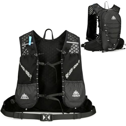 Azarxis Hiking Hydration Pack Running Backpack 18L Daypack Vest Lightweight for Women Men Cycling Biking Trail Race Rave (Black - Only Backpack) - color: #2 Black (18l) - Only Backpack