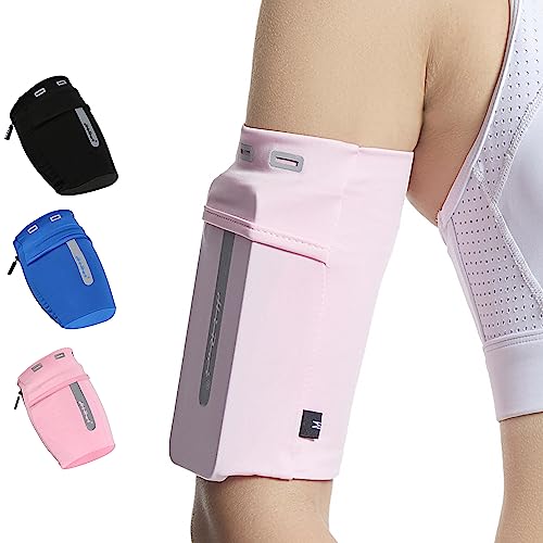 HiRui Running Armband Sleeve Universal Sports Armband Cell Phone Holder Armband for Exercise Workout, Compatible with iPhone 17/16/15/14/Plus/Pro Samsung Galaxy All Phones (S, Pink) - color: Pink, size: S