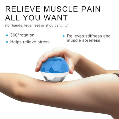 Cold Massage Roller Ball, Cryosphere Cold Massage Ball with Cold Gel Core - color: Blue White