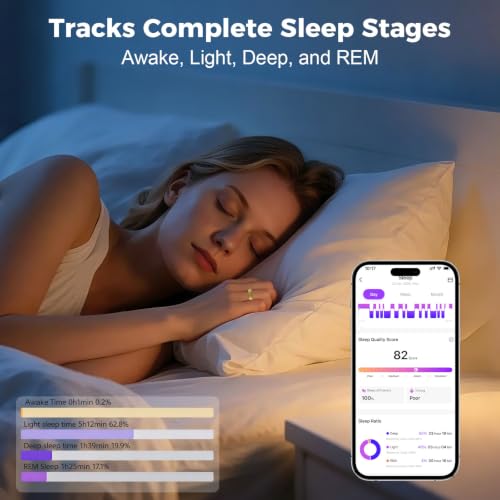 Smart Ring for Women Men, Health Tracking Ring No APP Fee (Rosegold,11) - color: Rose Gold, size: 11