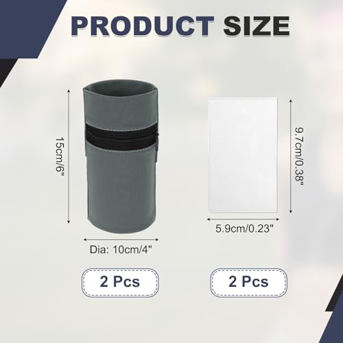 Wrist Pouch, Wrist Wallet Wristband with PVC Card Pouch Zipper Wristband Sports Sweatbands for Men and Women - color: Dark Gray