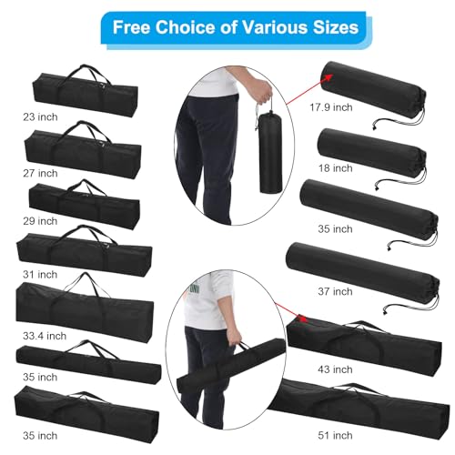 PATIKIL 23 Inch Camp Chair Replacement Bag Nylon Folding Chair Carrying Storage Bag for Beach Chair with Large Zipper Shoulder Strap for Camping Travel, Black - size: 23 x 7.8 x 7.8 inch