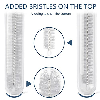 Ixiaoyoo 12 Pcs Straw Cleaner Brushes Set, 8.2 Inch Nylon Cleaning Brush - color: 8.2 Inch White Cleaning Brushes