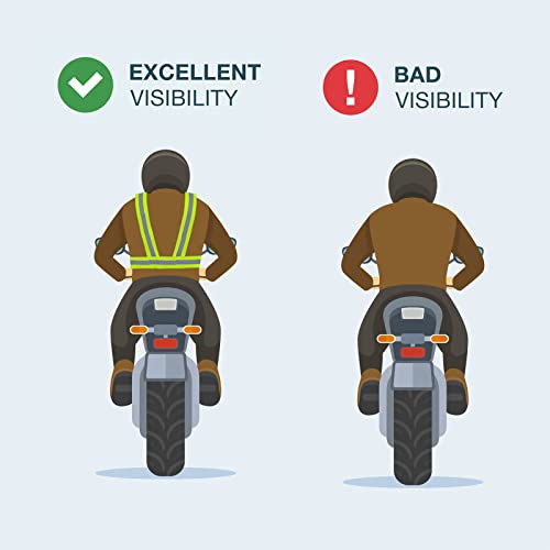 DUSKCOVE 2 Pack Hi Vis Safety Vests - Adjustable Bright Neon Color High Visibility Reflective Safety Straps Gear for Traffic Control, Running, Cycling - color: Yellow