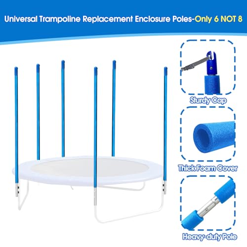 Universal Trampoline Poles Replacement, for 6 Straight Pole Frame