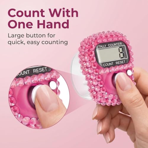 Electronic Finger Tally Counter Clicker Counter,Convenient Portable Digital Display Tally Counter,Resettable Mini Lap Counter for Golf Goods Counting Accessories,Track and Field Lap Counters - color: Blue