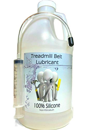 TreadLife Fitness 100% Silicone Treadmill Lubricant - 64oz - Easy to Apply Syringe - Instructions - Jumbo 1/2 Gallon