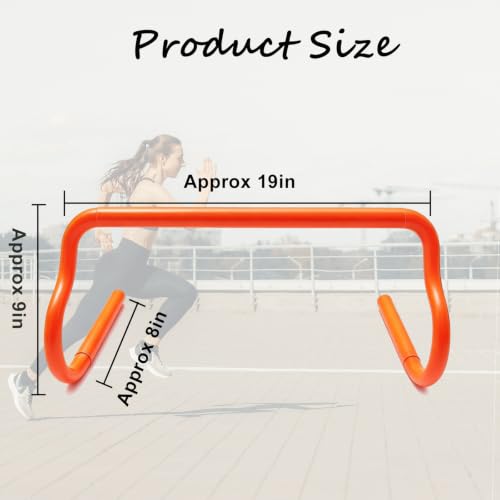 Agility Hurdles Detachable Speed Hurdles Spliced Agility Training Equipment for Soccer, Basketball and Track Drills - size: 9"