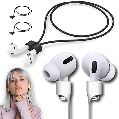 Ultra Strong Magnetic Airpod Pro Strap Anti-Lost Cord Sports Lanyard Compatible with Airpods 3rd 2nd Generation Pro 3 2 1 (3 Black) - color: Black3pack