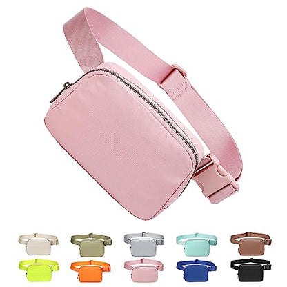 Tapp Collections Unisex Mini Crossbody Belt Bag with Adjustable Strap Small Waist Pouch for Workout Running Traveling Hiking - Pink - color: Pink