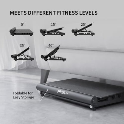 PROIRON Steel Slant Board for Calf Stretching，Calf Stretcher Slant Board for Squats 5 Adjustable Incline Angles，Incline Board 660lbs Weight Capacity for Ankle Stretching Training Home Gym