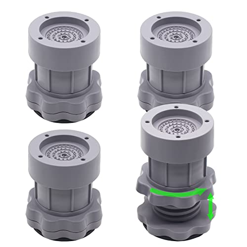 4 Pack Round Bed Furniture Risers 3 inch Adjustable Bed Lifts Riser - color: Grey-4 Pack, size: Adjustable(3 inch-4.3 inch)